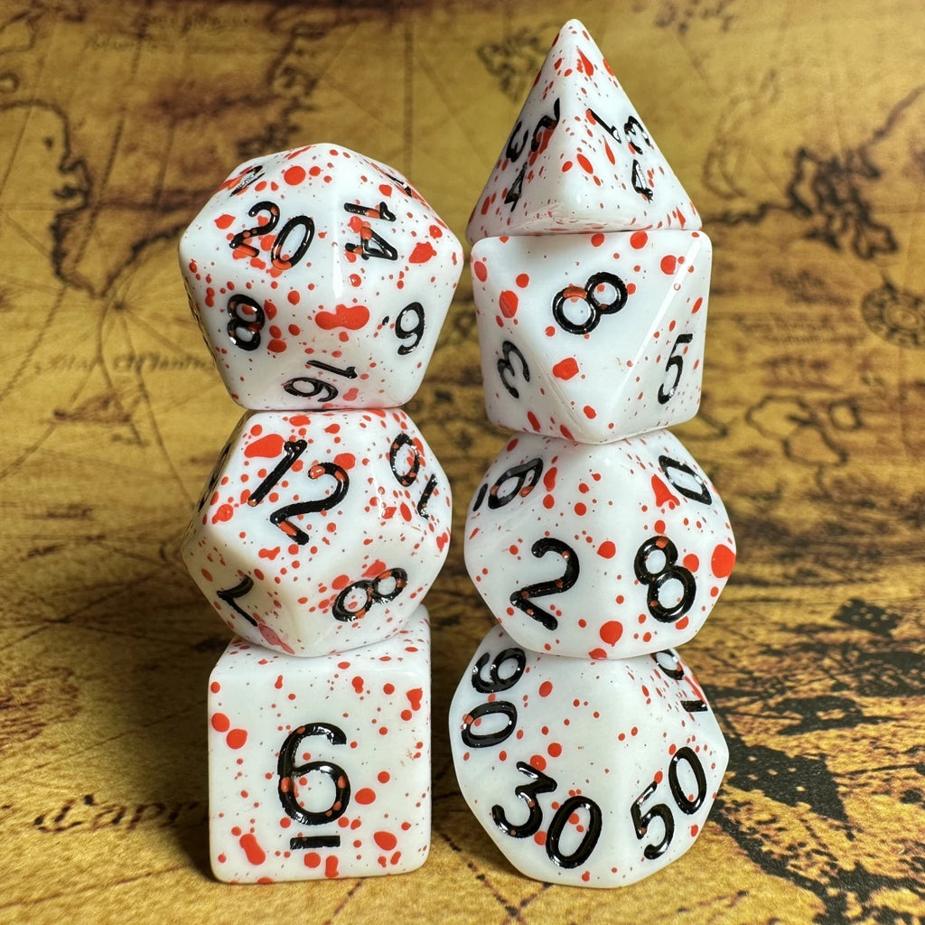 Polyhedral Dice TRPG DNDGame Games 7Pcs/Set D4 D6 D8 D10 D12 D20 Multi Sides for Board Game