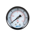 JIVTO Dry Pressure Gauge, Steel Case and Ring, 1-1/2" Dia,30, 60, 100 Psi & Bar, 1/8" NPT Back Mount, Glass Window