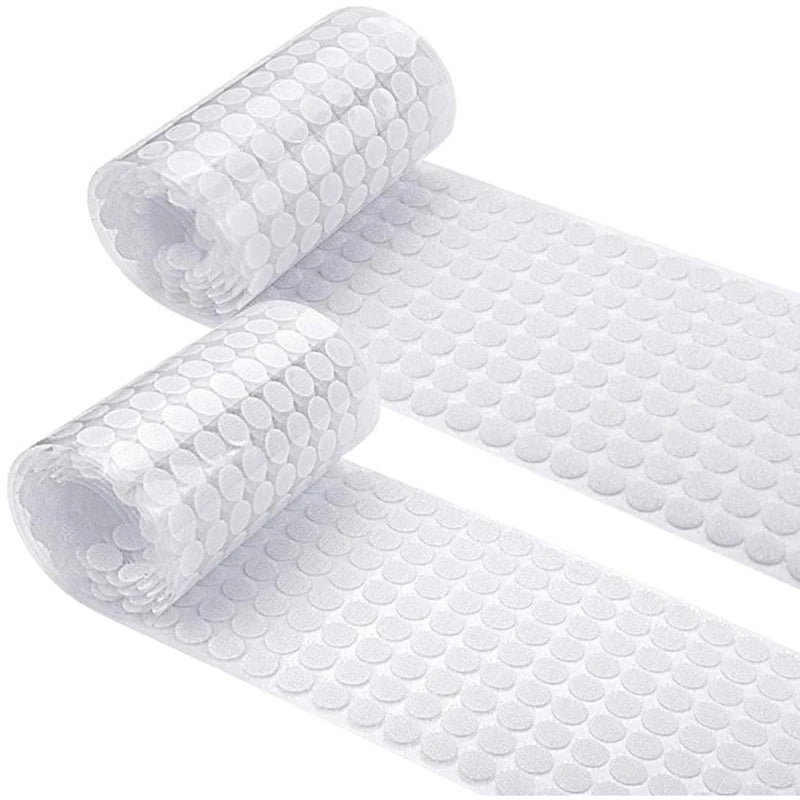 Dot Sticker Self Adhesive Fastener Tape Dots 10/15/20/25/30mm Strong Glue  Sticker Disc White Black Round Coinn Hook Loop Tape