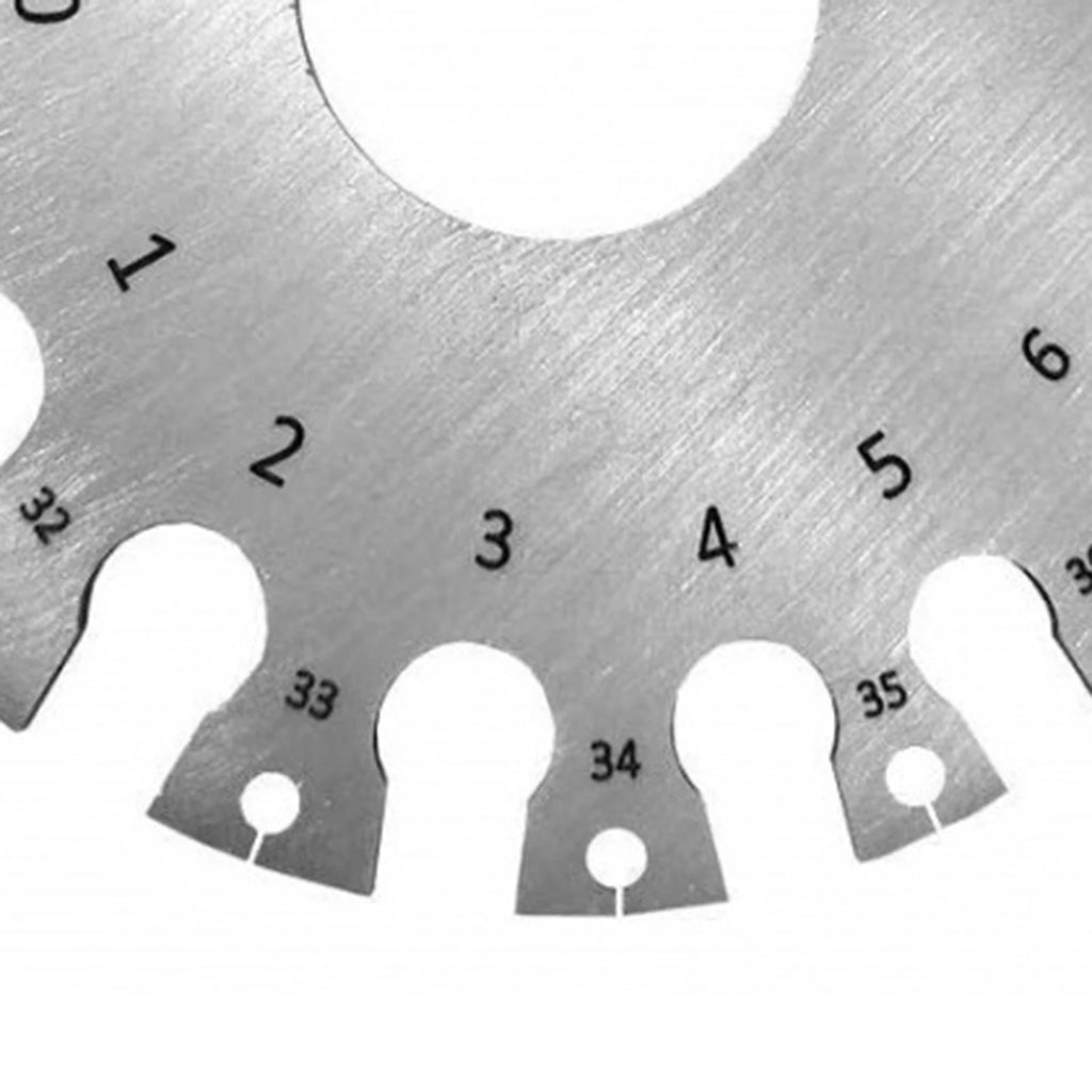 Wire Gauge Measuring Tool Stainless Steel Durable Round Wire Gauge for Woodworker Accessories