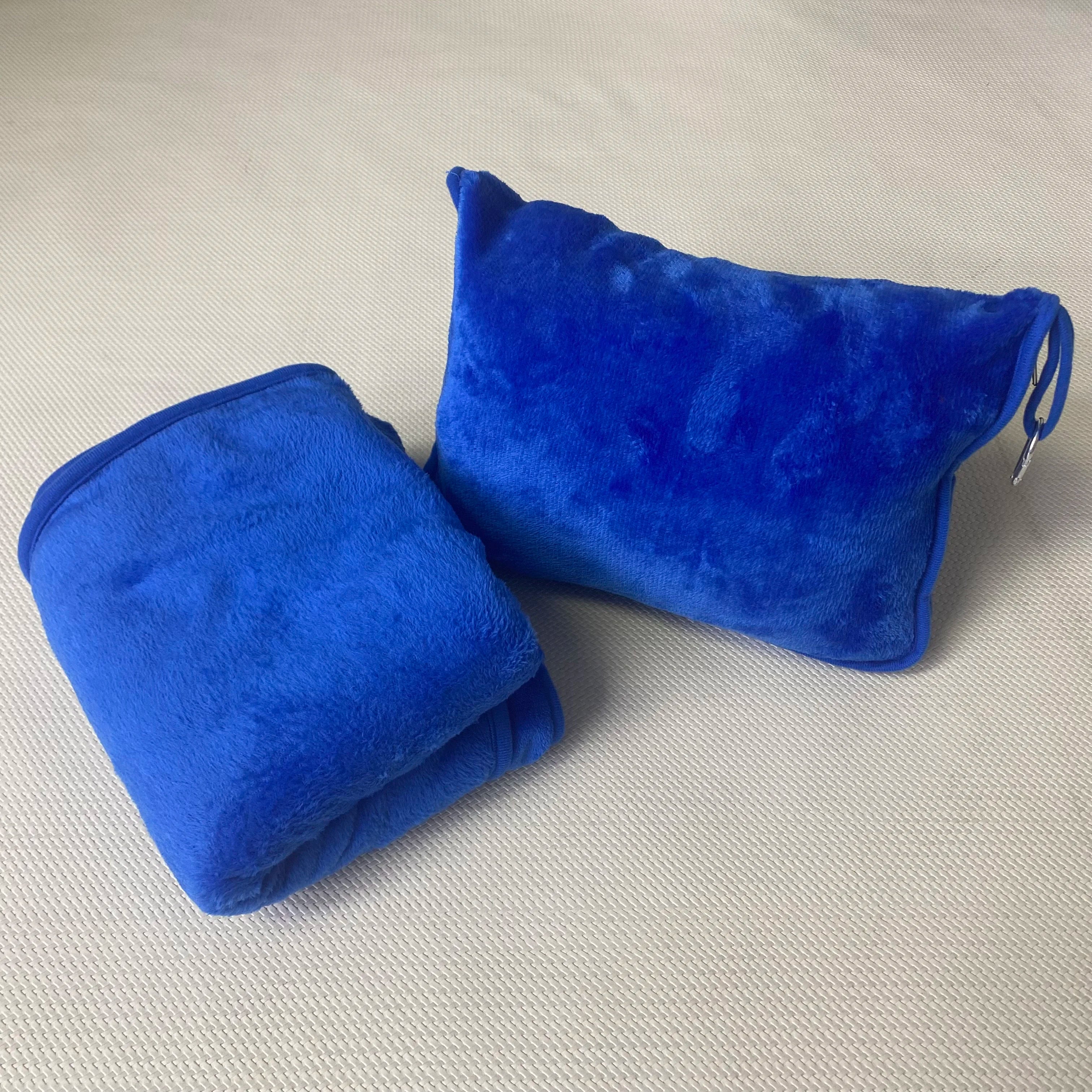 Portable Two-In-One Travel Blanket, Airplane Blanket, Pillow Cushion Blanket, Multifunctional Foldable Blanket