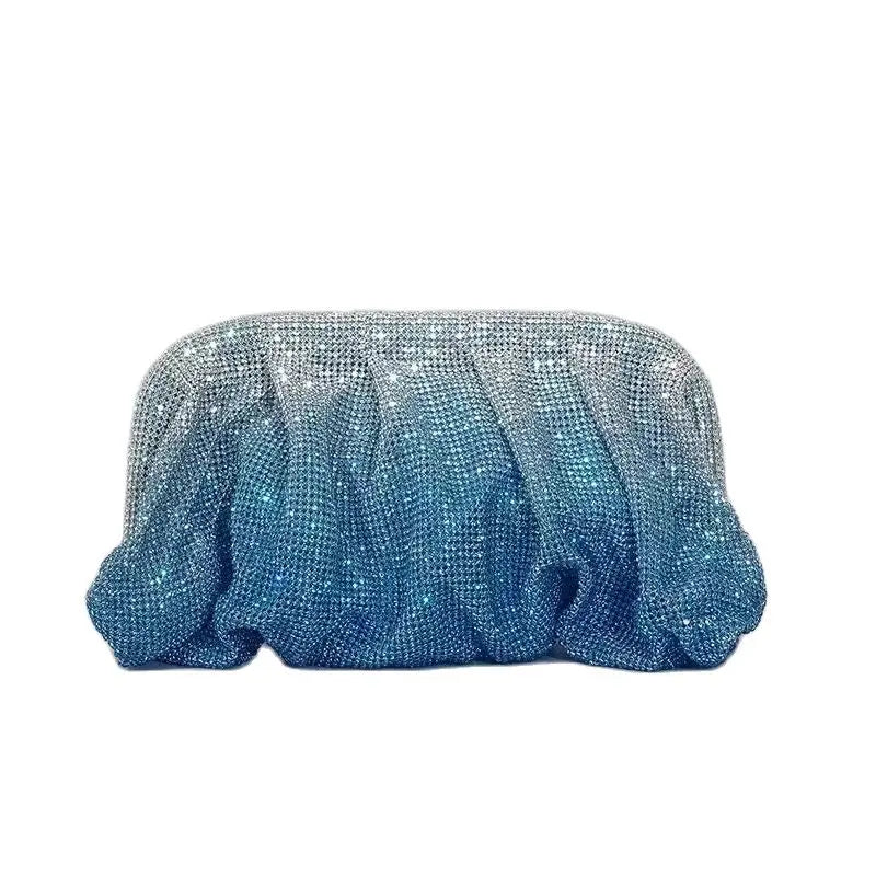 Wedding Party Clutch Purse Glitter Shiny Rhinestone Diamond Evening Bag Luxury Designer Women's Handbag Shoulder Crossbody Bag