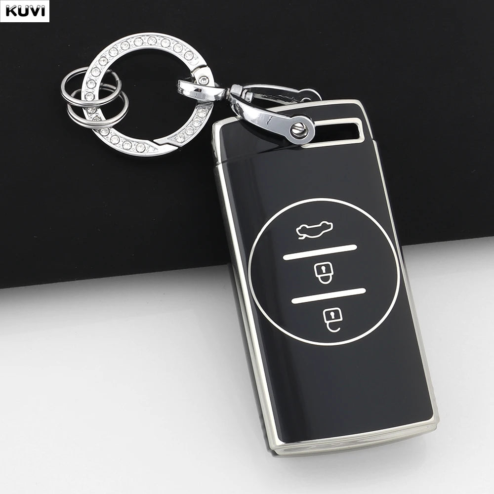 Pink TPU Car Remote Key Case Cover Fob Keychain Shell For Chery Tiggo 7 pro 8 Pro Exeed Tiggo 2 3x Arrizo 5 Pro Gx 5x EQ7 2021