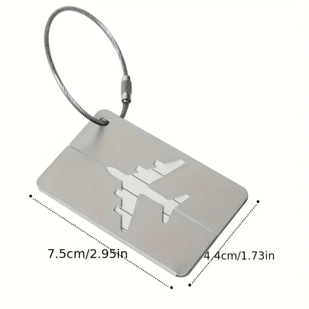 Premium Aluminum Travel Luggage Tag Durable Luggage Identification with Business Card Holder Fashion Tag Travel Accessories