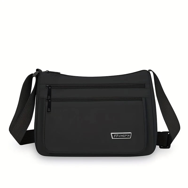 Casual Multi-pocket Crossbody Purse Adjustable Wide Strap, Multi Color Option Bag for Travel Outdoor Leisure City Outings