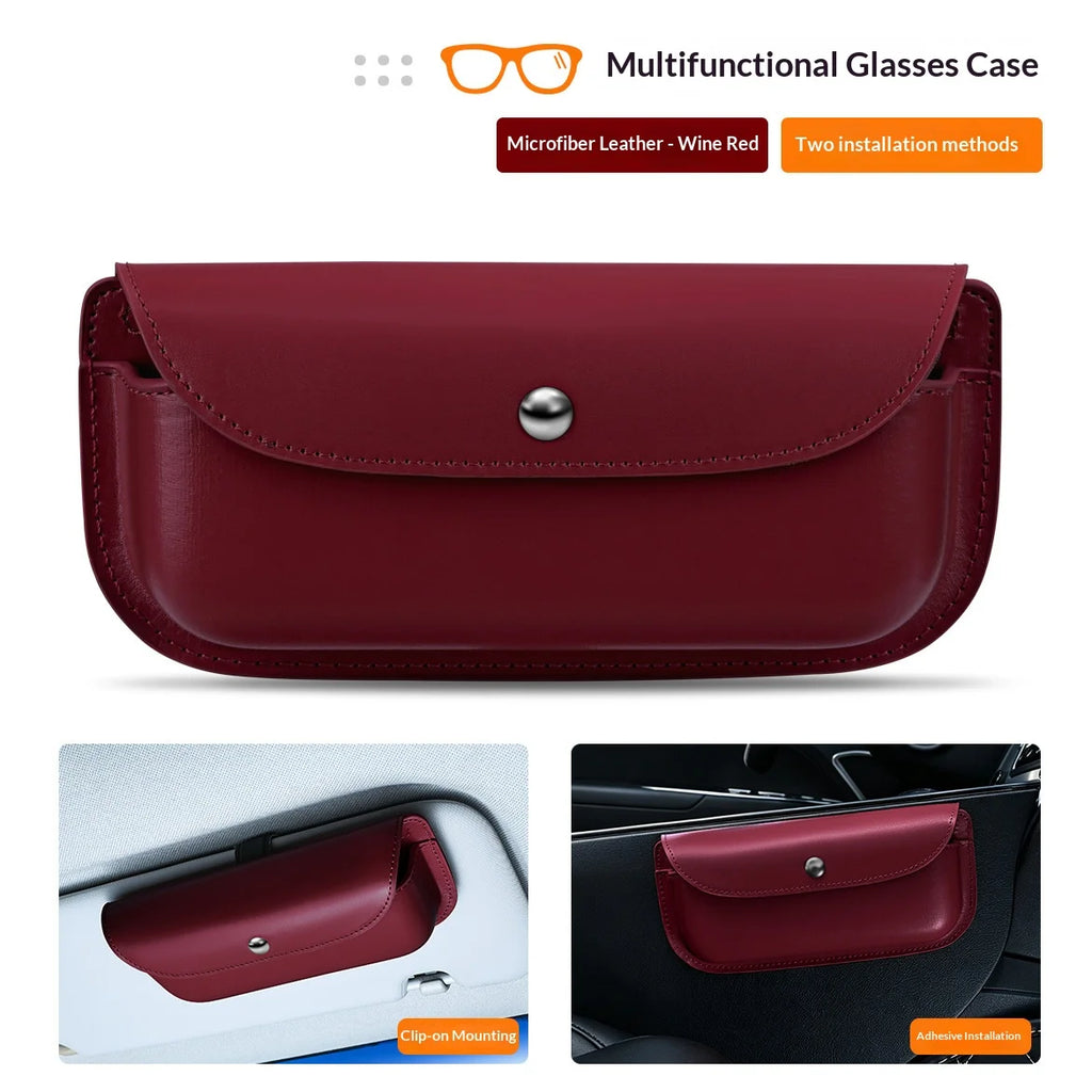 Car-mounted Glasses Holder - Car Sunshade Cover Storage Bag Holder - Car-mounted Glasses Frame Personalized Interior Hanging Box
