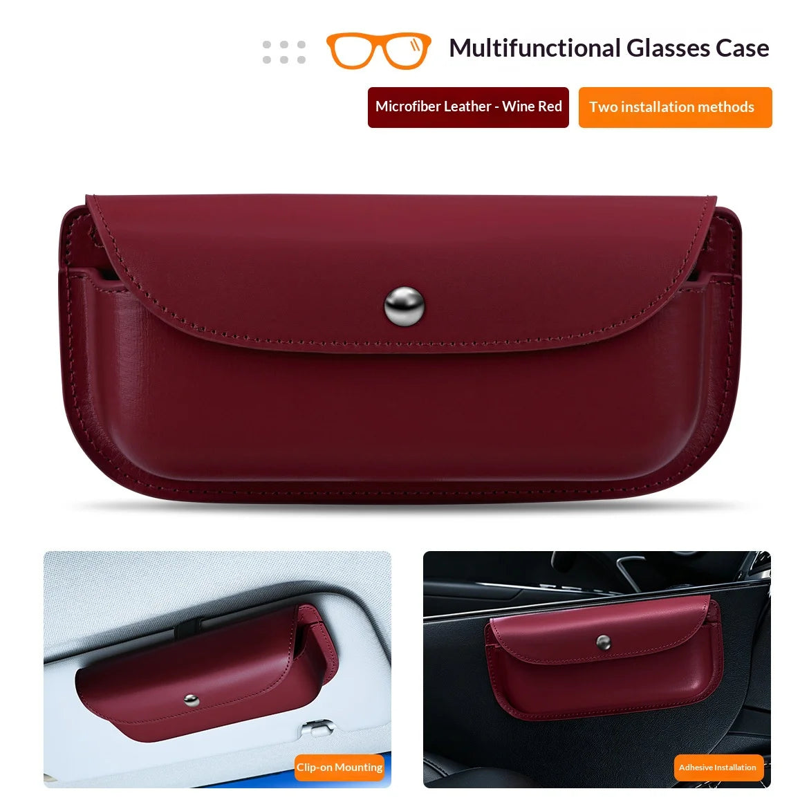 Car-mounted Glasses Holder - Car Sunshade Cover Storage Bag Holder - Car-mounted Glasses Frame Personalized Interior Hanging Box