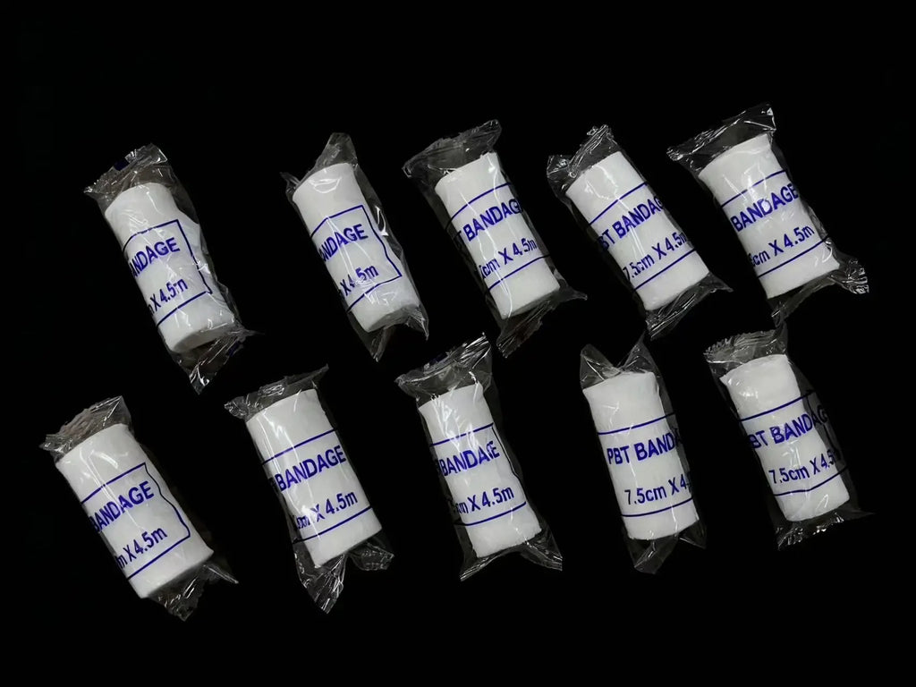 10pcs Elastic Bandages Cotton Core First Aid Absorbent Pads for Wound Dressing PBT Medical Emergency Safety Protection Kit
