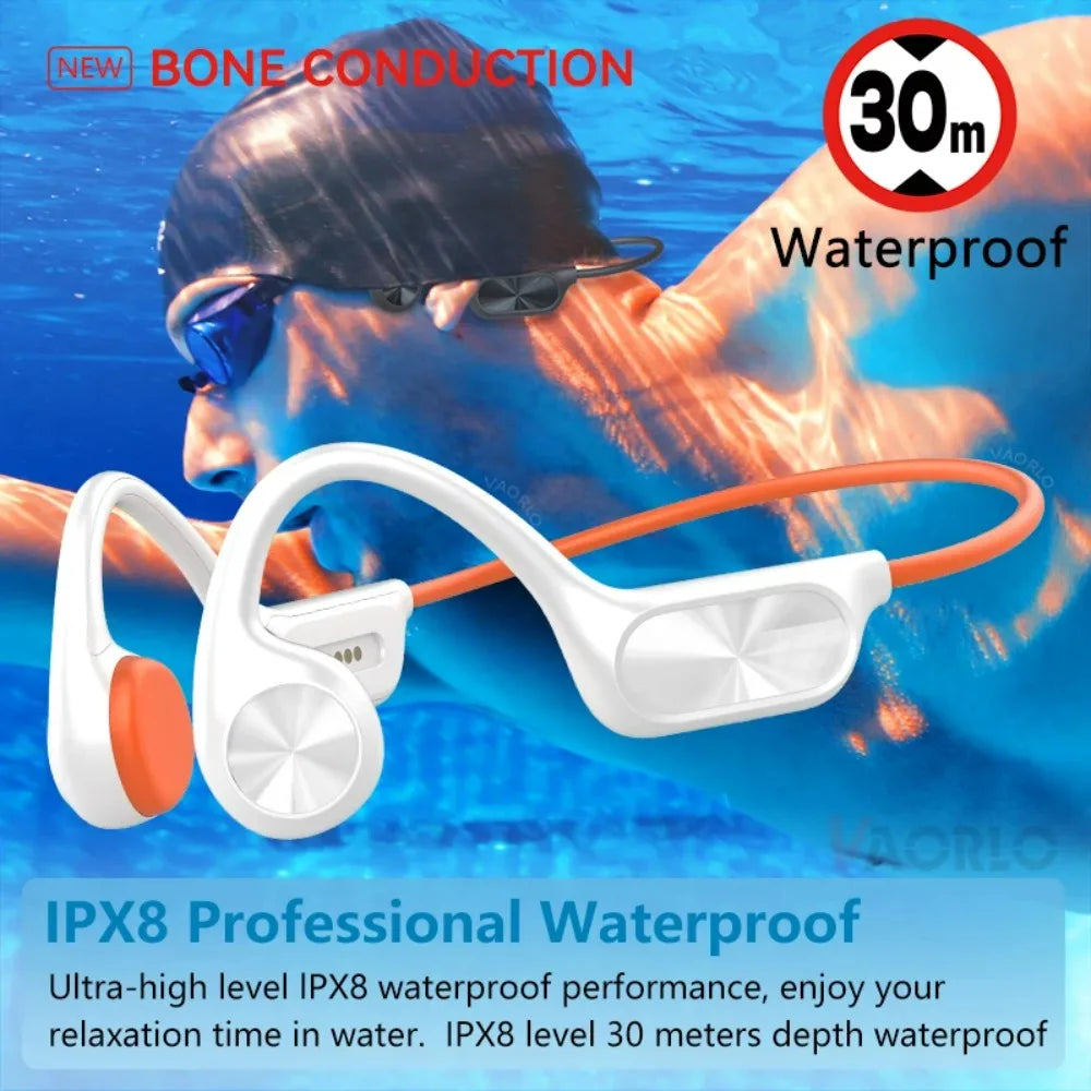 New-X7 Bone Conduction Wireless Headphone Bluetooth 5.4 Waterproof Swim Headset MP3 Player HIFI Music Sports Earphone