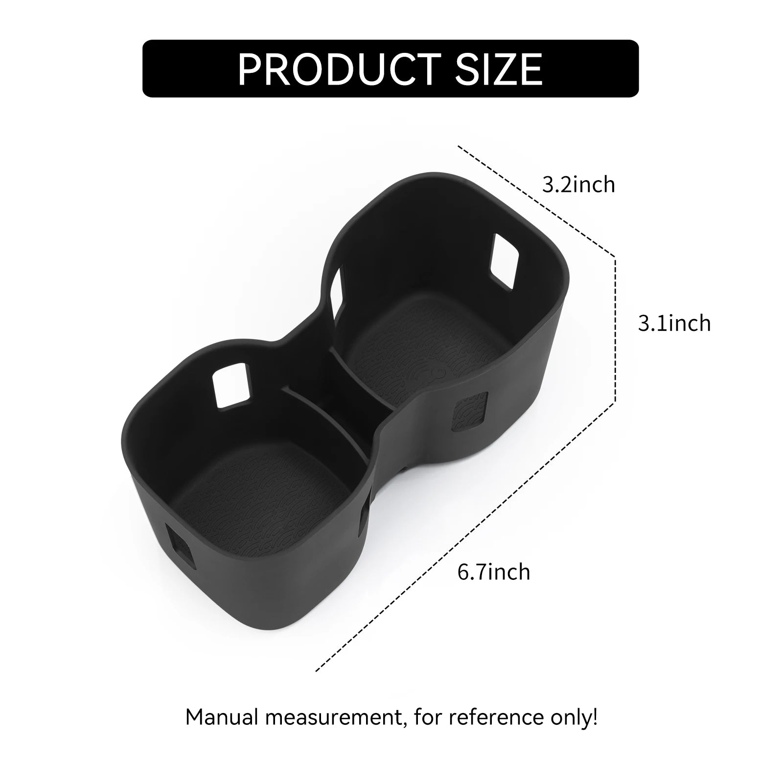 SMABEE for Chery OMODA 5 C5 E5 EV Model 2024 2025 Cup Holder Shock-Absorbing Storage Tray TPE Central Armrest Cup Box Tidying