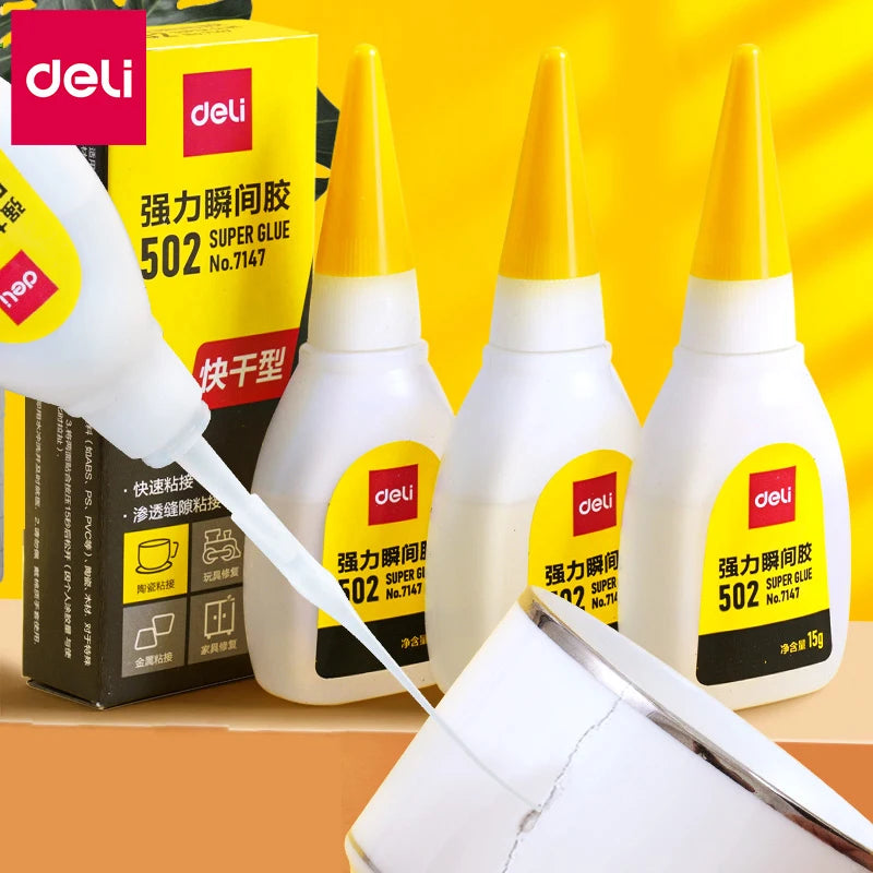1/2/3pcs dym 502 Super Glue Quick-drying DYM Cyanoacrylate Instant Leather Rubber Wood Metal Strong Bond Liquid Adhesive Tool