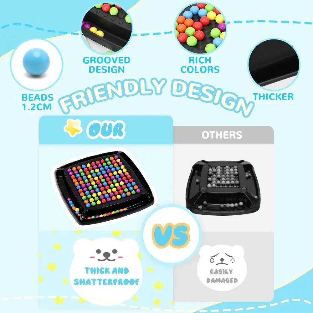 Plastic Intellectual Chessboard Parent-child Intelligent Brain Game Interaction Puzzle Toy Rainbow Ball Matching Toys Board Game