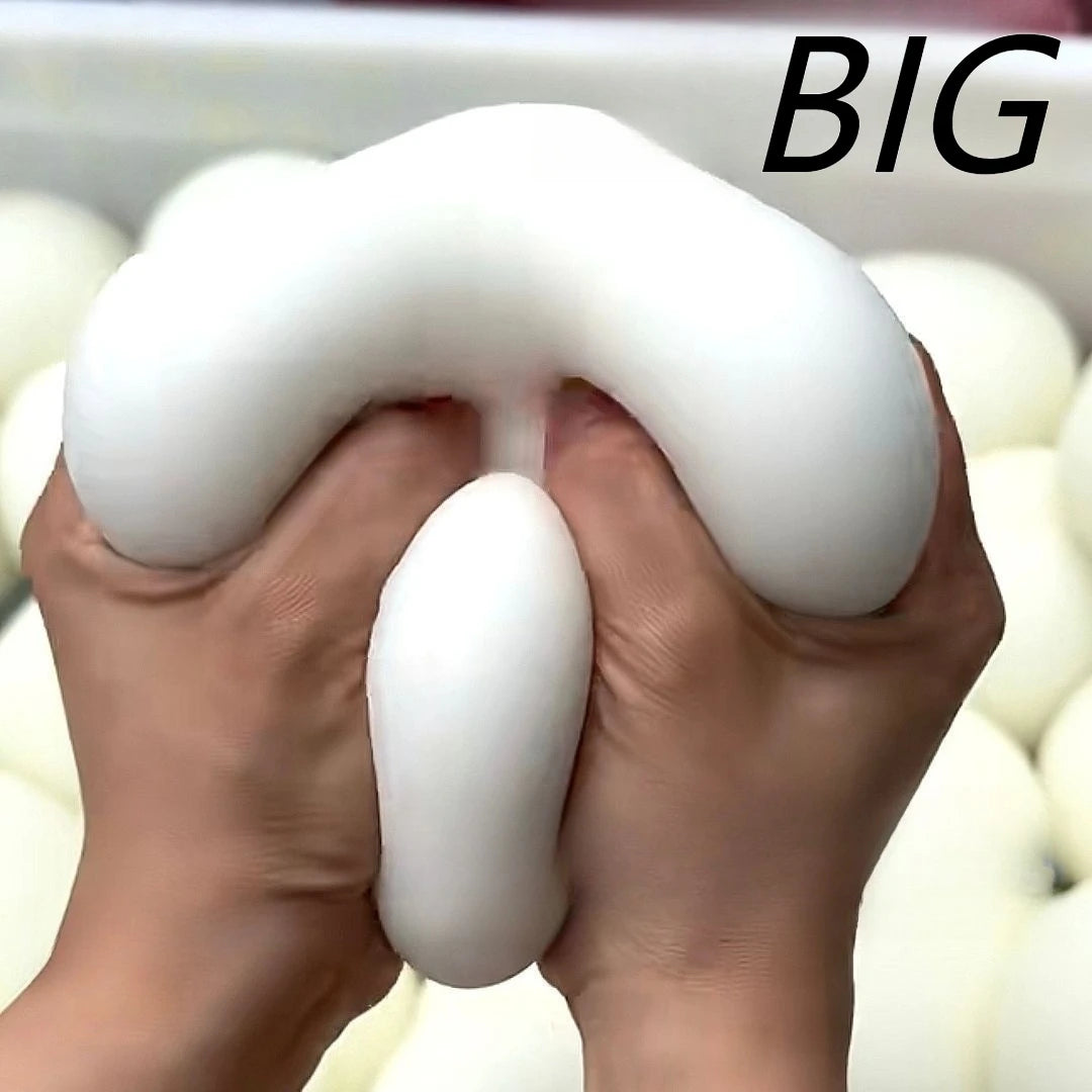 Big Squishy Bread Stress Ball Fidget Toy Soft Bun Squeeze Ball Slow Rising Sensory Relaxing Toy for Adults Stress Relief Gift