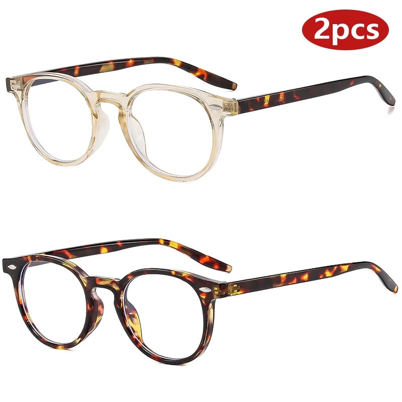 Hiking 2pcs Fashion Small Round Anti Light Glasses Women Multi Color Frame Design Eyewear for Men Driving Female Eyeglasses