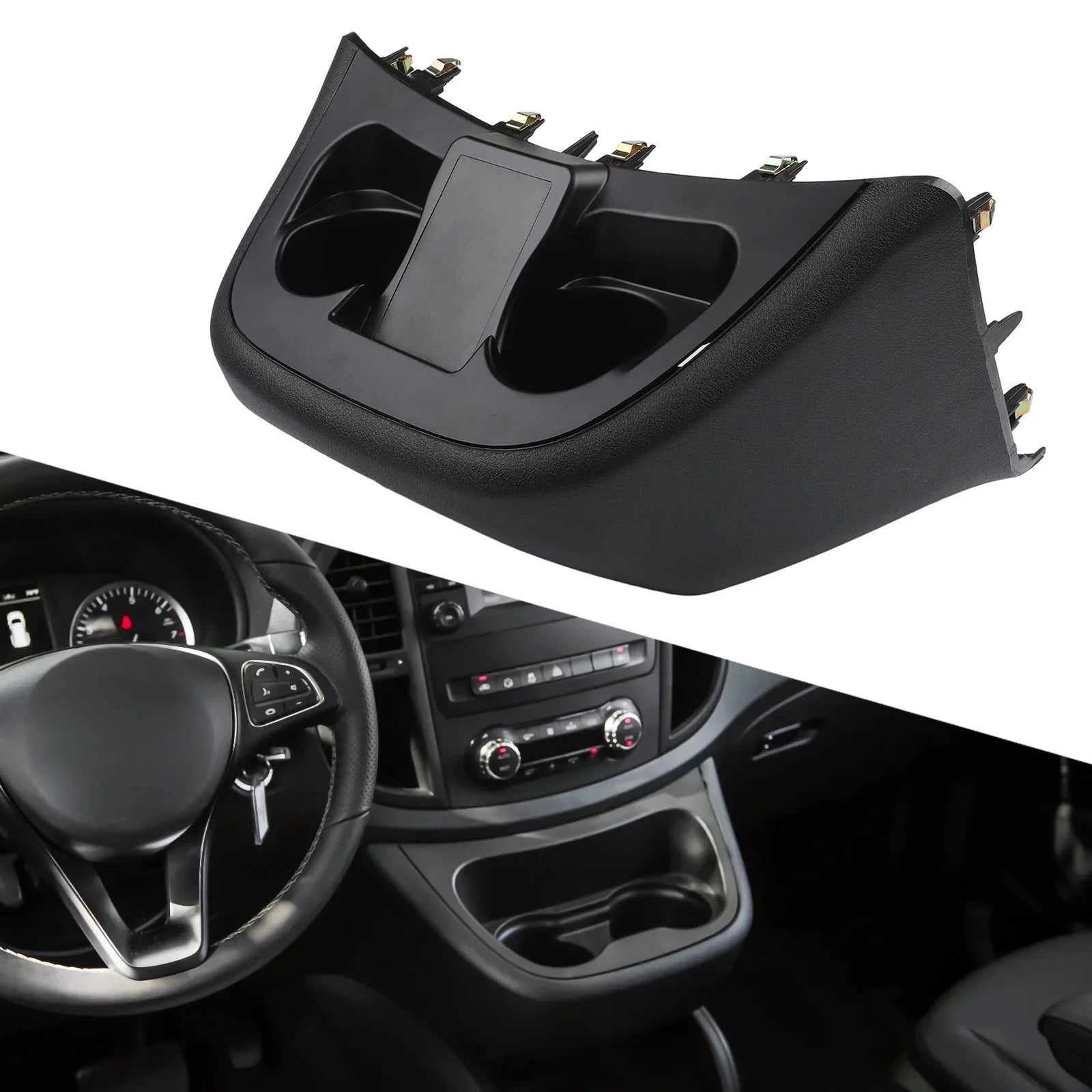 Car Central Control Water Cup Holder Panel Storage Box A44768008319051 For Mercedes Vito For Metris W447 2016-2023 Interior Part