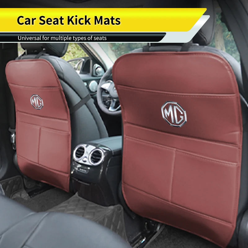 Car Seat Anti-Kick Pad Seatback Storage Bag Accessories For Morris Garages MG 6 3 5 7 TF ZR ZS HS GS GT Hector RX5 RX8 350 550