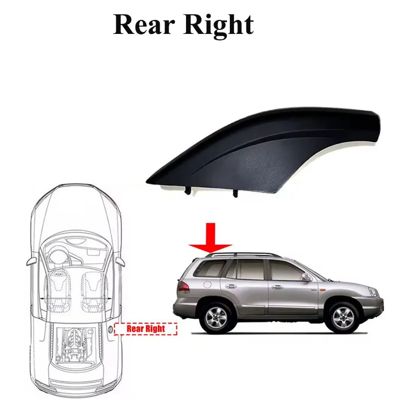 1/2/4pcs Car Roof Rack Cover Luggage Bar Rail End Shell For Hyundai Santa Fe Santafe 2002 2003 2004 2005 2006 Roof Rack Cover