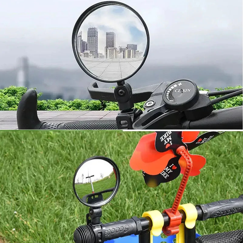 Monolithic bicycle rearview mirror 360 adjustable rotating high-quality bicycle handlebar easy to install rearview mirror