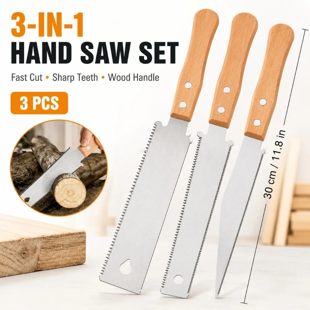 Multipurpose Japanese Hand Saw SK5 Flexible Steel Fine Tooth Blade Practical Cutter for Woodworking Garden and Carpentry Jobs