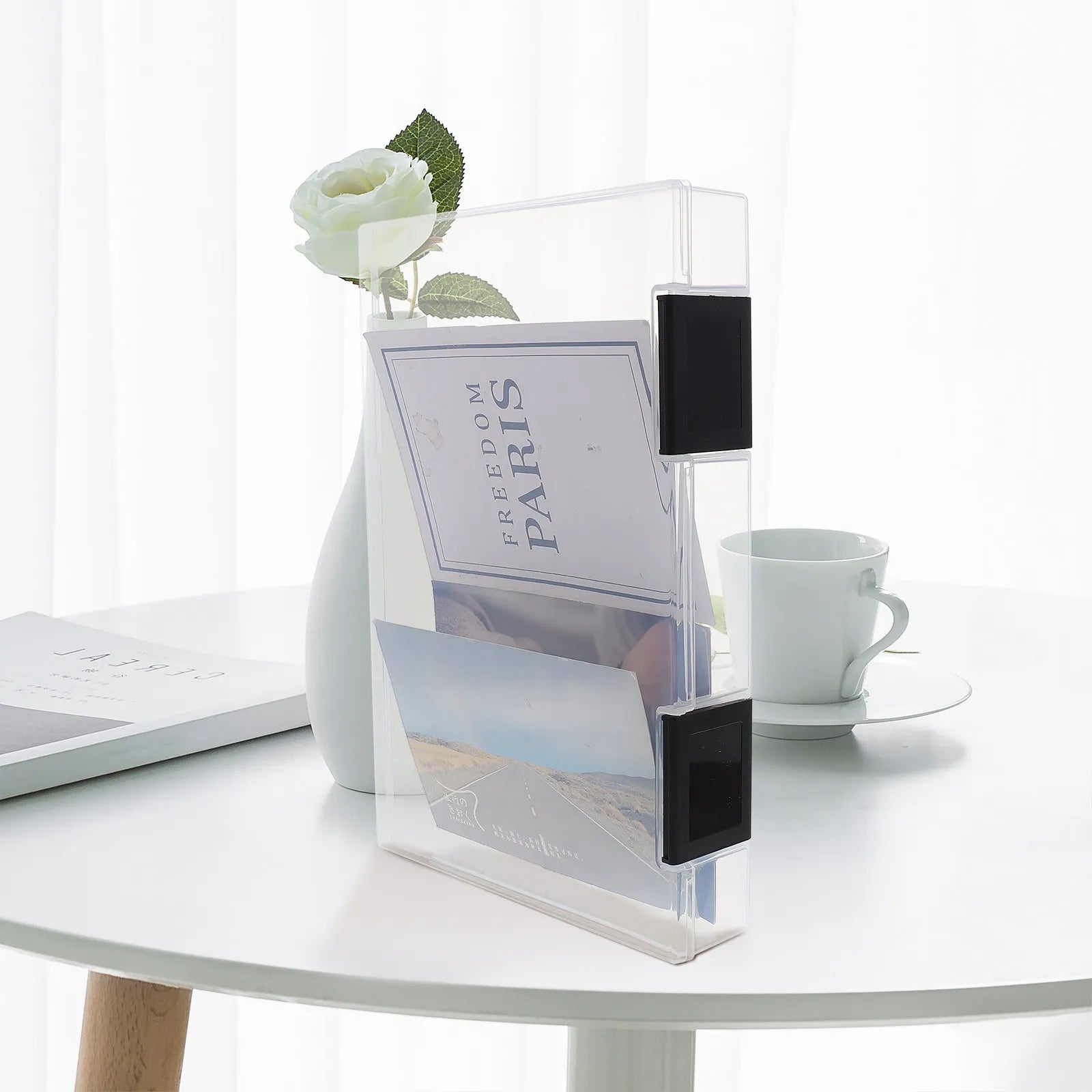 1Pcs A5 Paper Storage Box Premium Thick Plastic File Container for Documents Books Files Efficient Organization Desktop Study