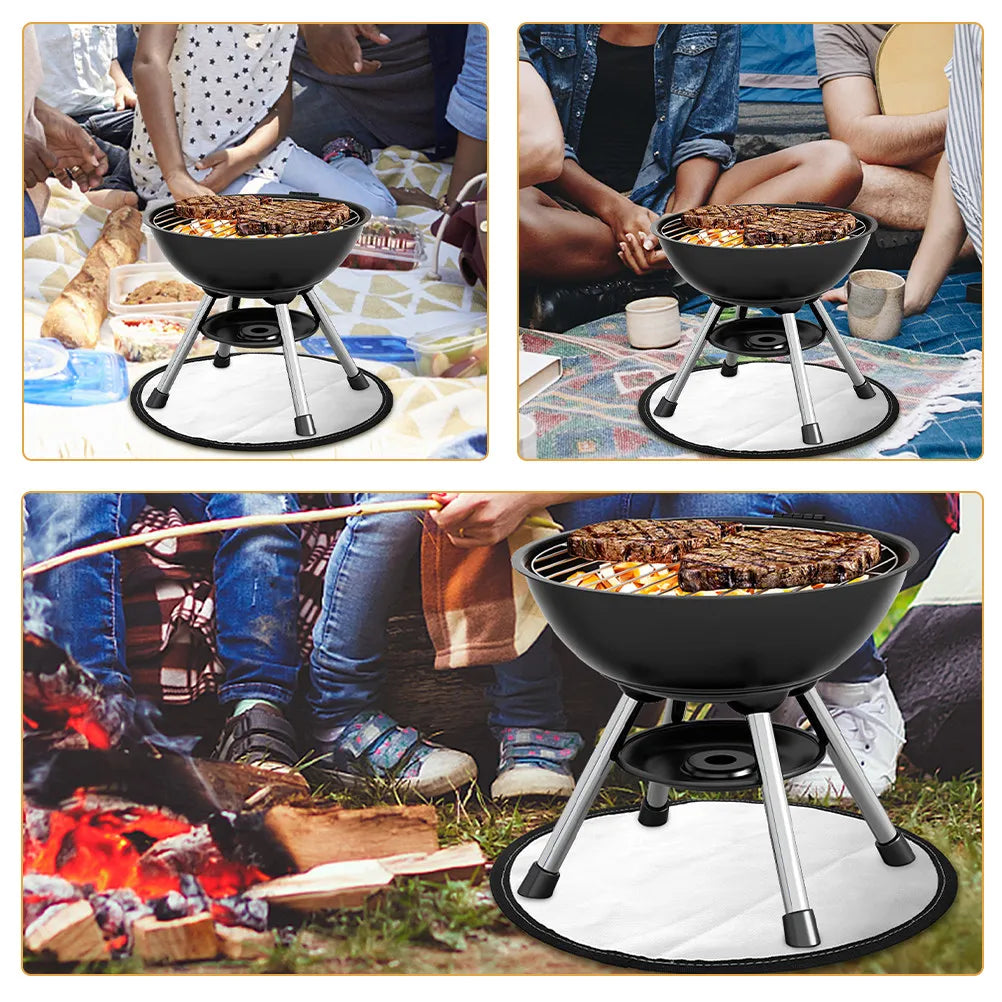 Fireproof Barbecue Grill Mat Camping Fire Retardant Pad Heat Resistant Outdoor Fire Mat for Bbq Picnic Protection