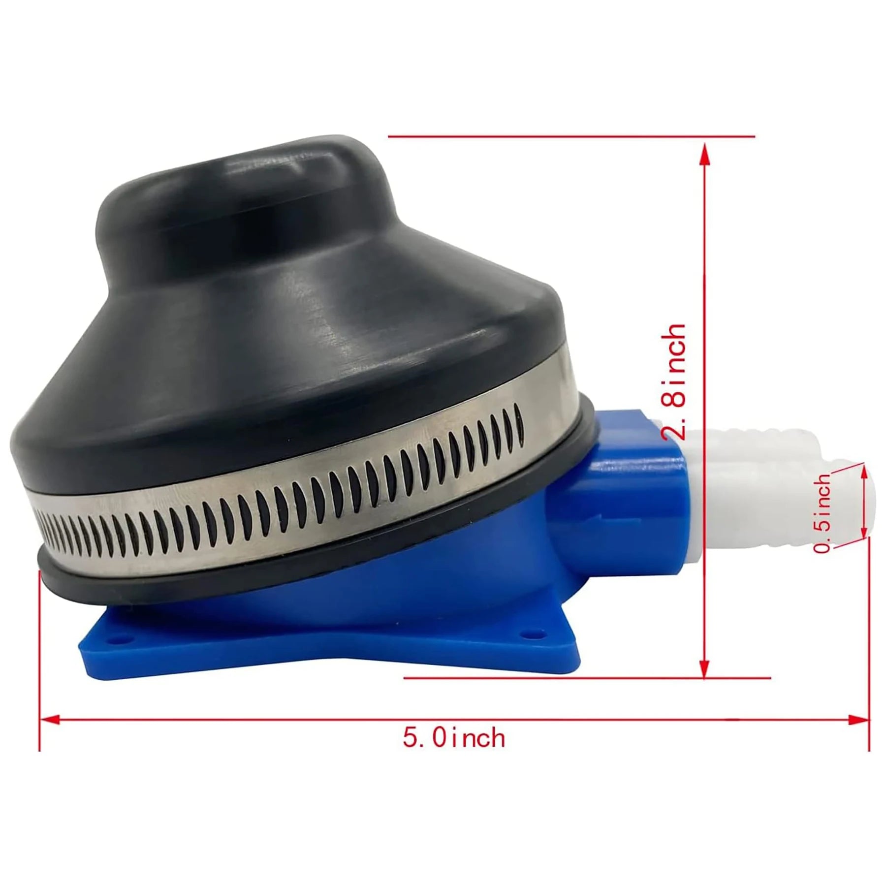 Marine Foot Water Pump Suitable for 1/2" Flexible Hose Made Self-Priming for Marine RV Boat Bilge Galley Pump Toilet Wash Basin
