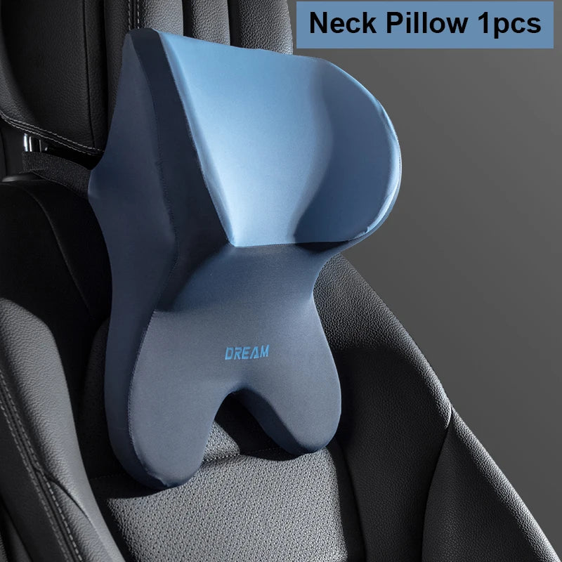 Car Lumbar Support Headrest Neck Pillow Support Universal Soft Neck Pillows Cushion Car Memory Foam Lumbar Pillow Back Support