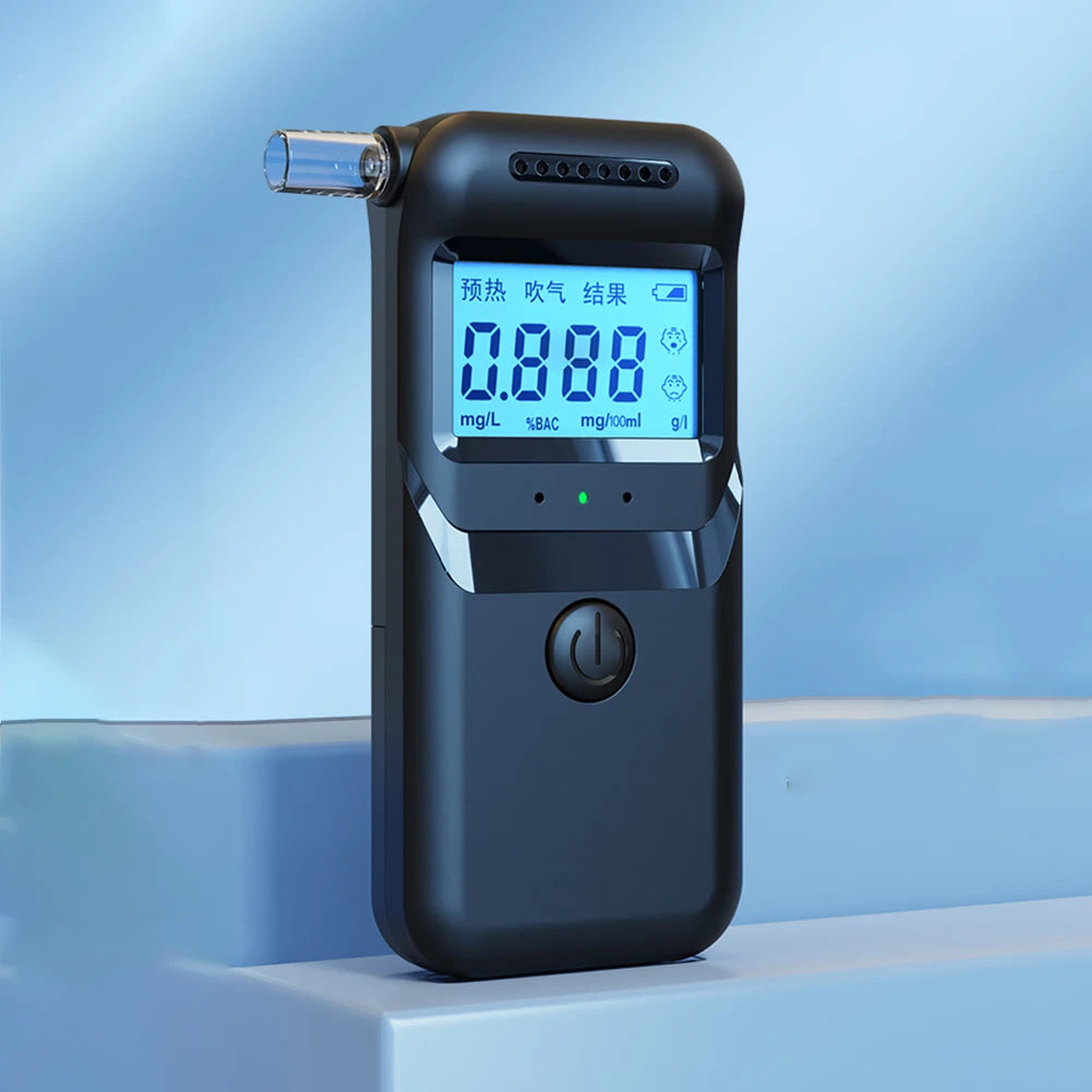 Digital Alcohol Breath Tester Accurate LCD Display Portable Breathalyzer Drunk Driving Analyzer for Personal & Professional Use