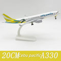 20cm Scale Airplanes Cebu Pacific Airlines A330 Model Planes Metal With Stand & Wheels Souvenir Plane Toy Aviation Enthusiasts G