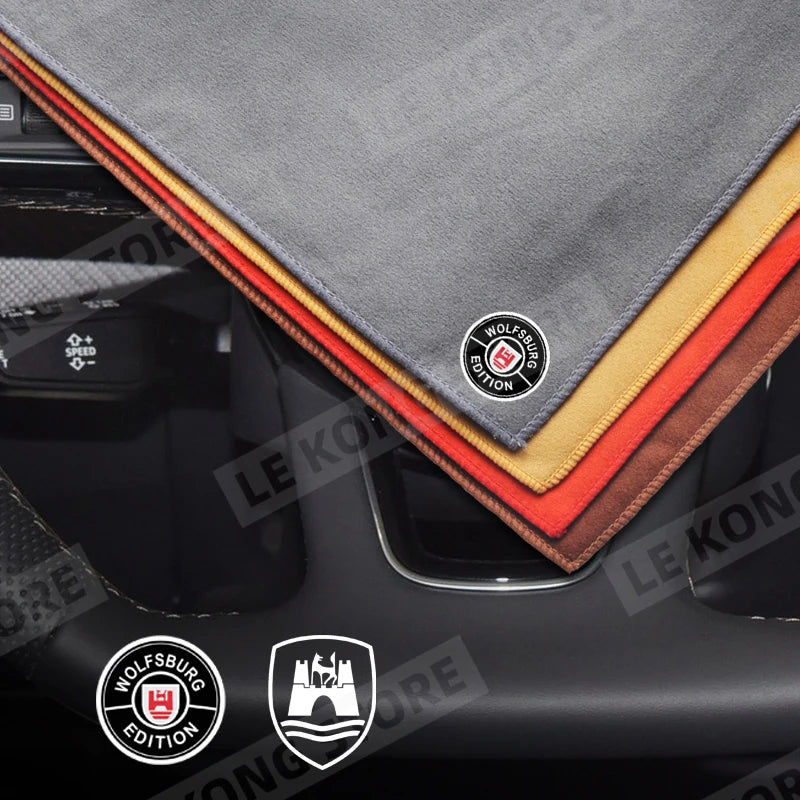 Car Wolfsburg Edition Logo Cleaning Drying Cloth Car Wash Towel Soft Wash Double Layer Rags For Touran Tiguan Golf Polo Jetta