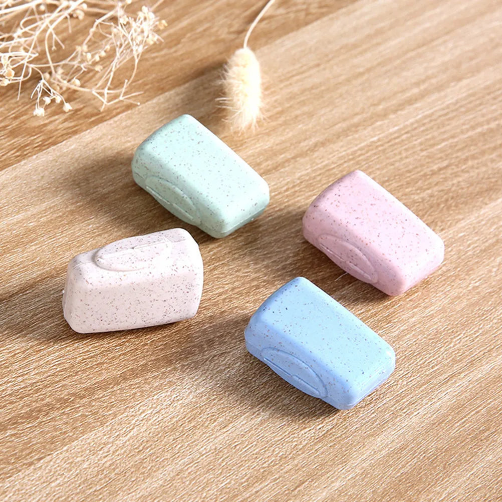 8Pcs Toothbrush Covers Caps Lightweight Sturdy Travel Toothbrush Protective Covers Easy Identification Clean Brush Head Storage