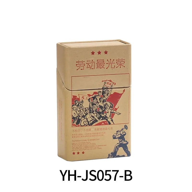 Metal Cigarette Box Hand-rolled Cigarette Box 20 Pieces of Loose Soft Pack Cigarette Tobacco Box
