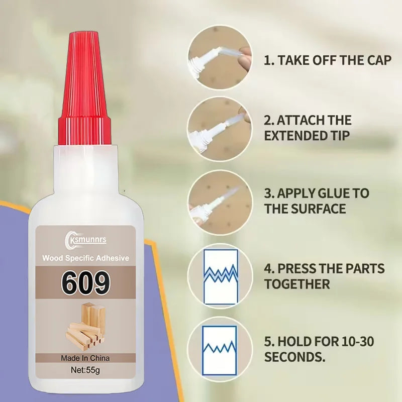 Multi Purpose Wood Adhesive Strong Bond Glue for Furniture Solid Wood Floor Chair Table Repair