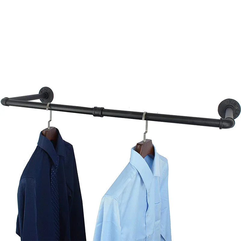 Clothes Storage Hanging Clothes Rack Wall Mounted Cabinet Rod Display Rack Closet Storage Clothing Racks