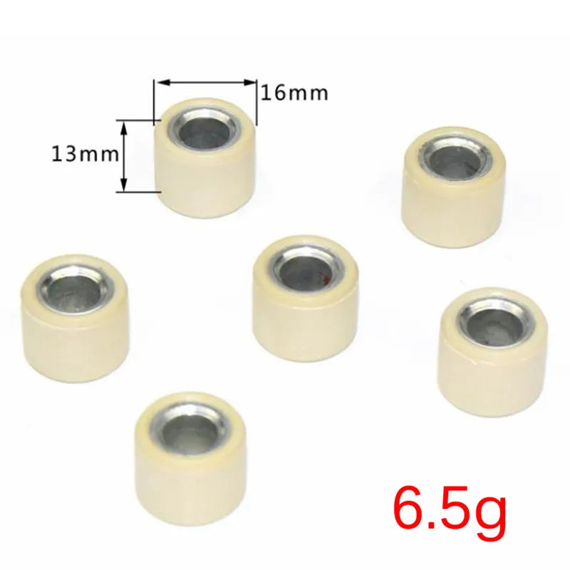 Hot! 6Pcs GY6 50 80cc Driving Wheel Variator Roller Modified Scooter Engine Parts