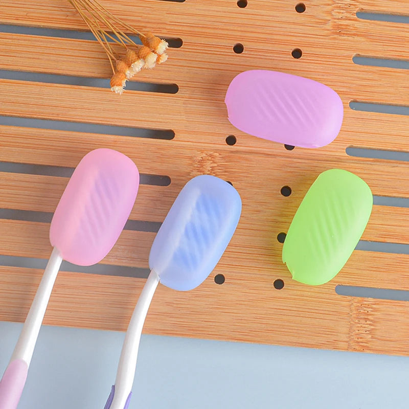 1PCS Silicone Toothbrush Head Covers Portable Toothbrush Cover Case Travel Hiking Camping Toothbrush Box Brush Cap Case Support