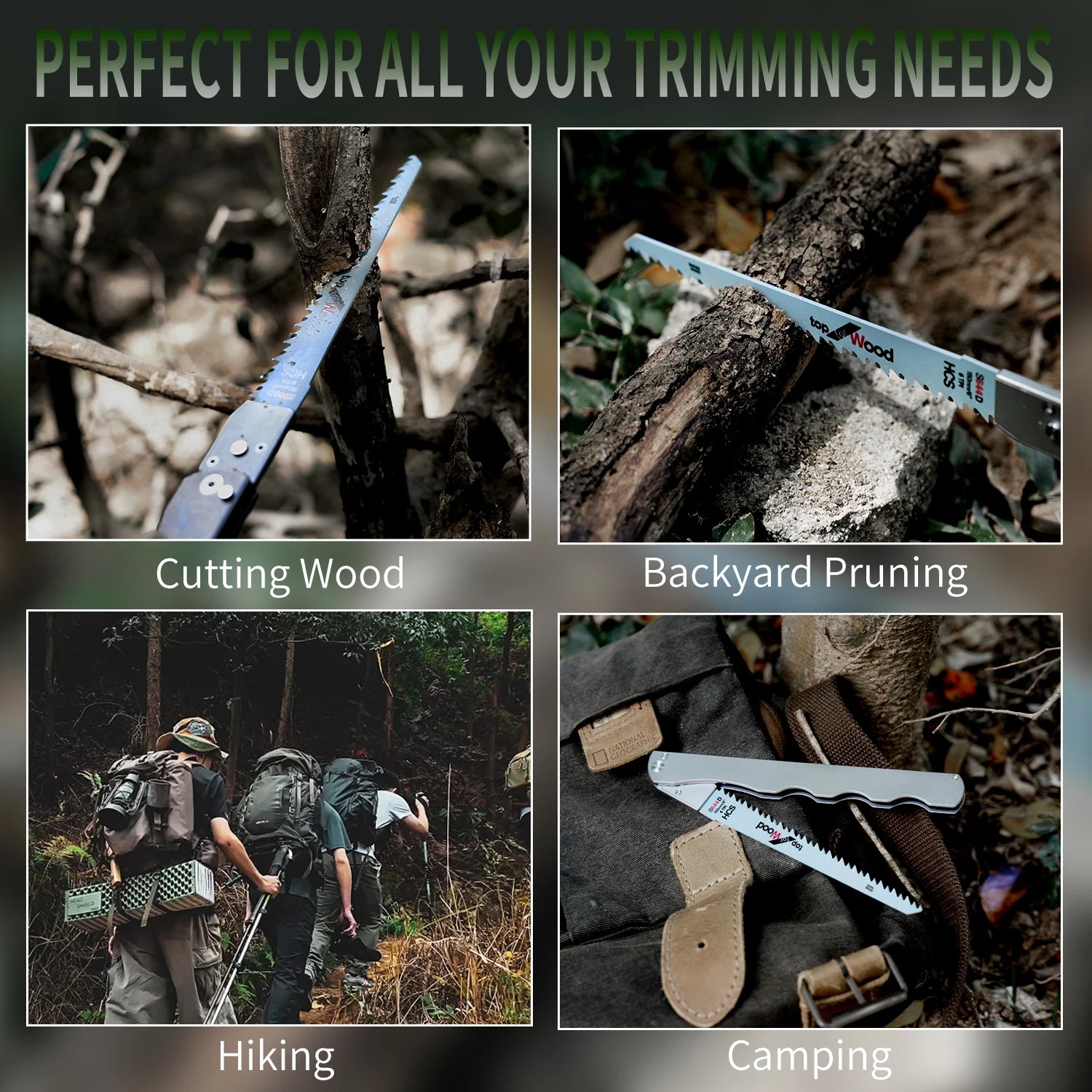 Folding Hand Saw Titanium Handle Carbon Steel Blade Multifunctional Outdoor Camping Saw Logging Saw For Garden Pruner Tools Tree