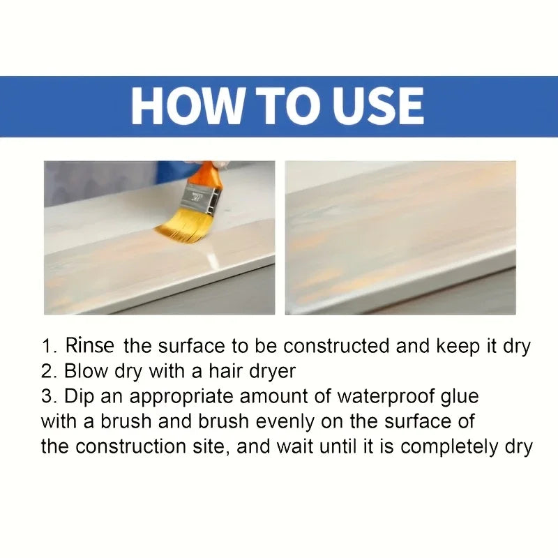 Magic Transparent Waterproof Glue-Colorless Nano Sealant, One-Time Application Leak-Proof Invisible Coating-Waterproofing Agent