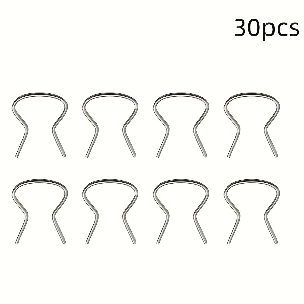 30pcs Car Door Window Regulator Retainer Clips Steel Spring Clamp For Universal Vehicles Quick Install Handle Crank Clips Parts