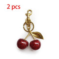 Crystal Cherry Pendants, Suitable for Coach Bags, Women's Handbags, Shoulder Bags, and Keychain Accessories