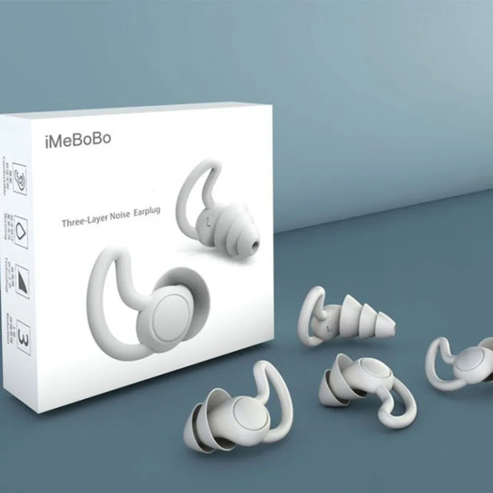 Washable Silicone Earplugs with Noise Cancelling Features Perfectly Designed for Sleeping on Your Side or Active Environments
