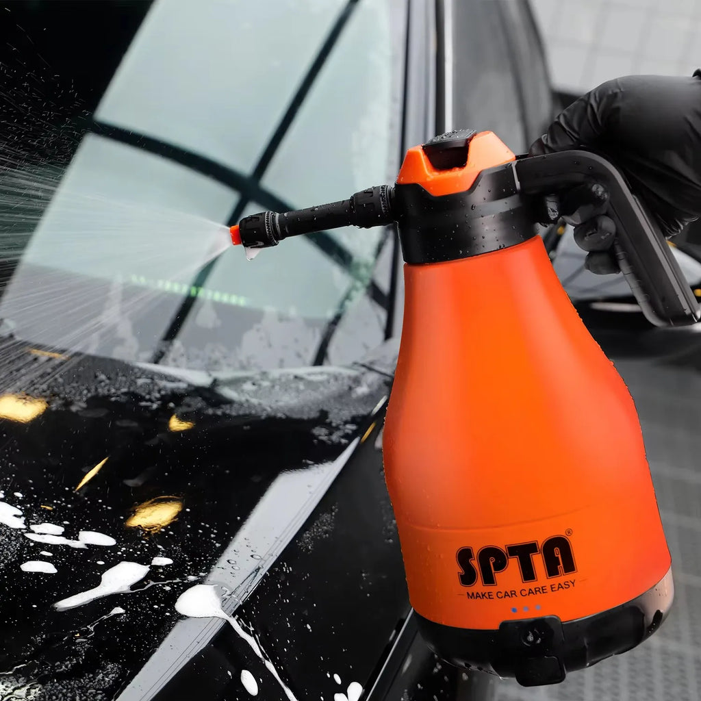 SPTA Cordless Car Wash Sprayer 8.4V 1.8L Foam Spray Special Device Watering Can Manual Pneumatic Corrosion Resistant Acid Alkali