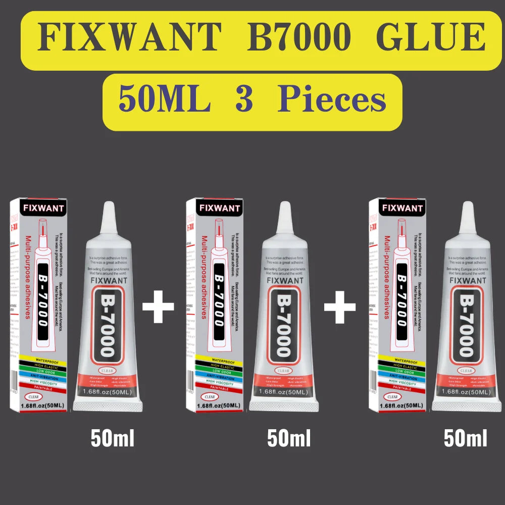 FIXWANT B-7000 Clear Phone Screen Repair Glue B7000 Universal Diamond DIY Adhesive With Precision Applicator 15/25/50/110ML