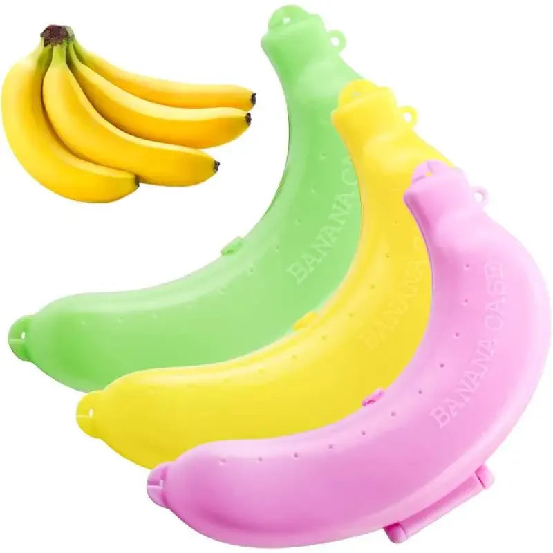 3pcs Banana Saver Outdoor Banana Protector Container Keeper Storage Box Fruit Saver Banana Case Banana Holder Lunch Travel