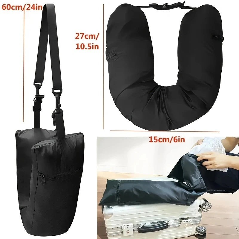 1PC Travel Neck Pillow, Storage Bag, Portable Travel Essentials, Lightweight Versatile Luggage Carry On Travel Accessories