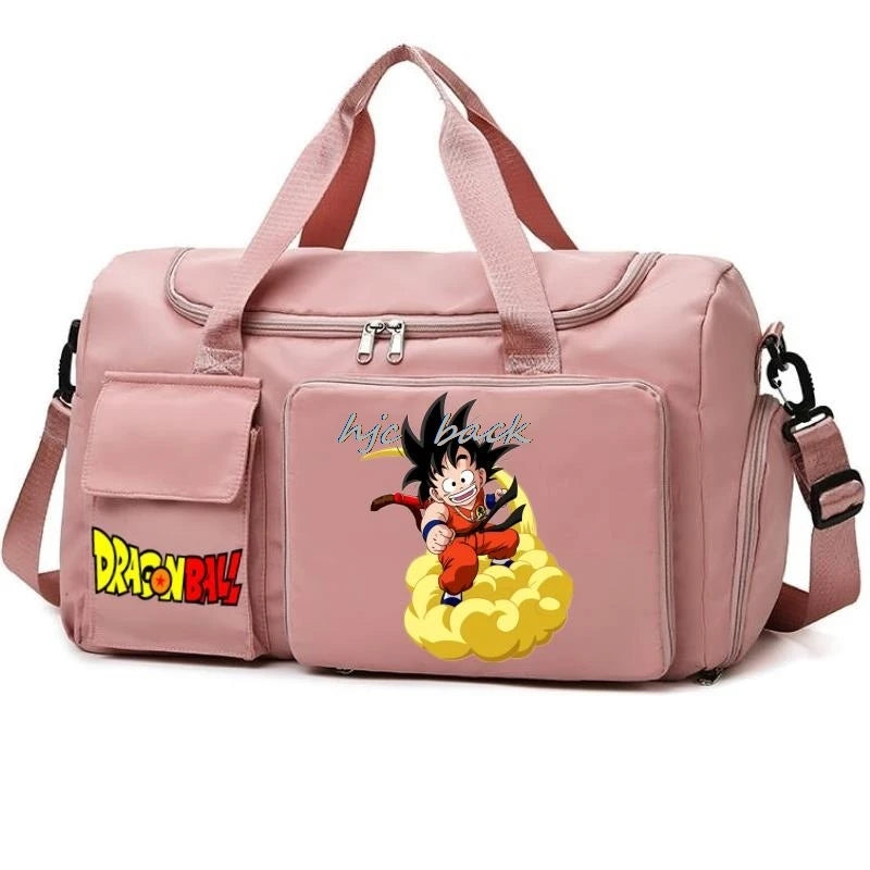 Fashion Dragon Ball Print Large Capacity Storage Bag Shoulder Bag Camping Accessories Dry/wet Separation Travel Bag