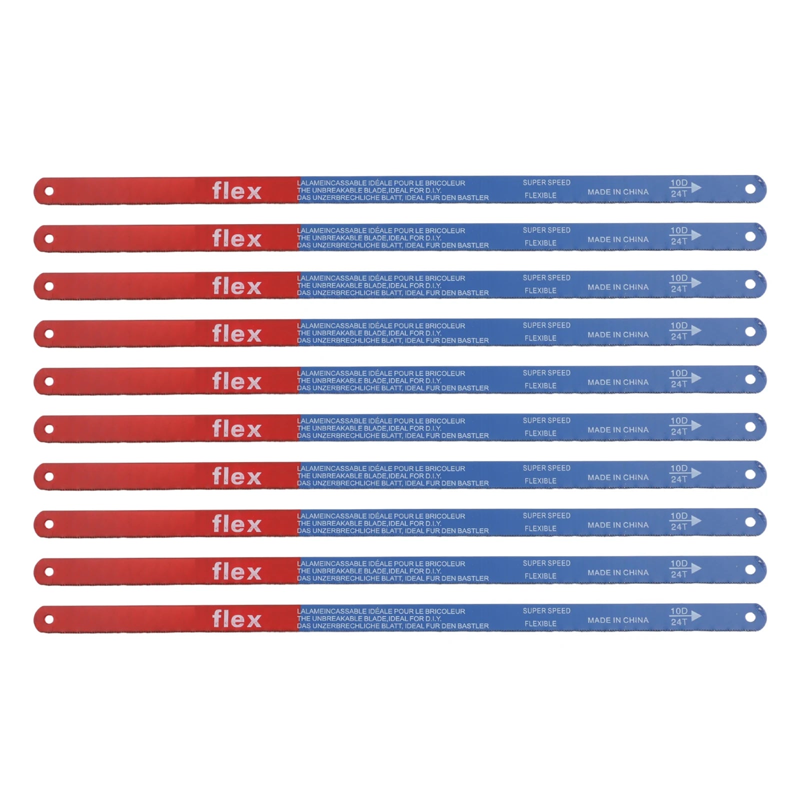Model Hacksaw Blade Hand Saw Blade Optional Practical Wood cut Hand Reliable Saw 10PCS 14T/18T/24T 300mm Bi-Metal Blade Blades