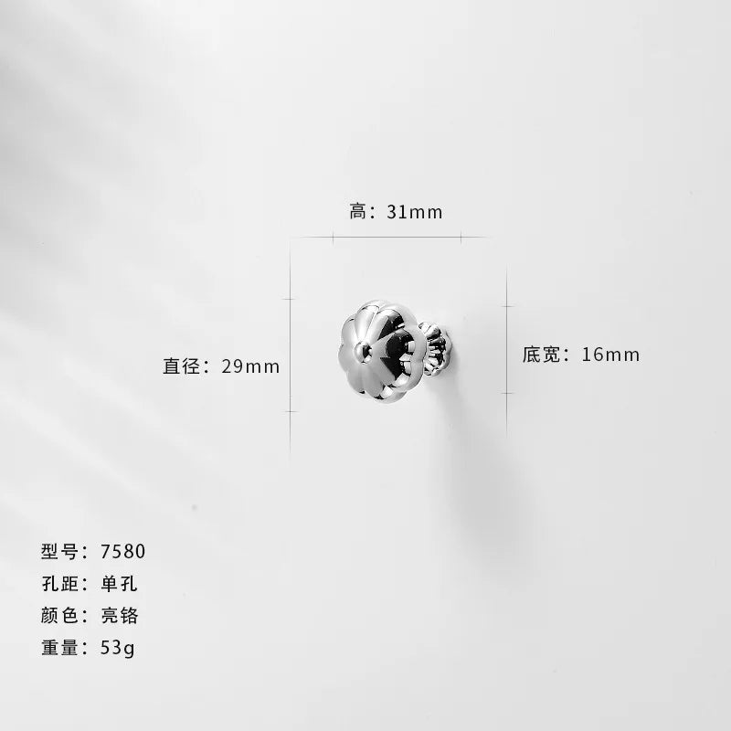 Bright Chrome Silver Wardrobe Door Handle Modern Minimalist Zinc-Alloy Pull for Cabinet Shoe Cabinet  Drawer Furniture Hardware