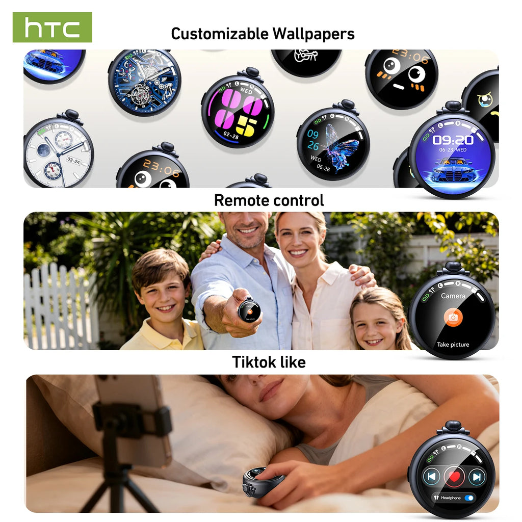 HTC NE71 Translation Earbuds Bluetooth Earbuds DIY Watch Face Smart LED Screen HiFi Sound Quality Noise Cancellation Technology