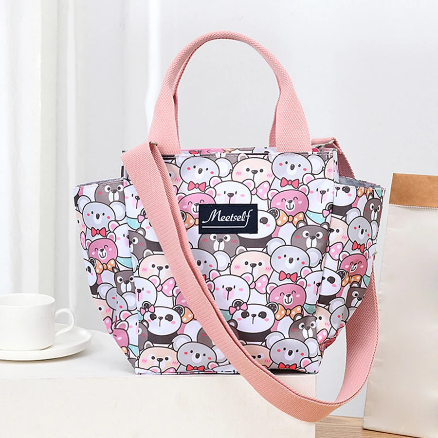 Crossbody handbag, tote bag, large capacity meal bag storage bag